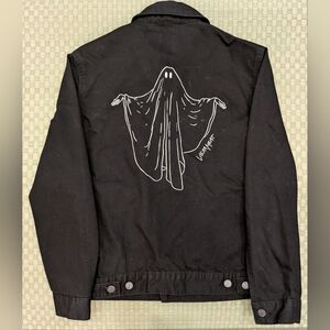 Verameat Ghost Black Denim Jacket 100% Cotton Men's Size Large